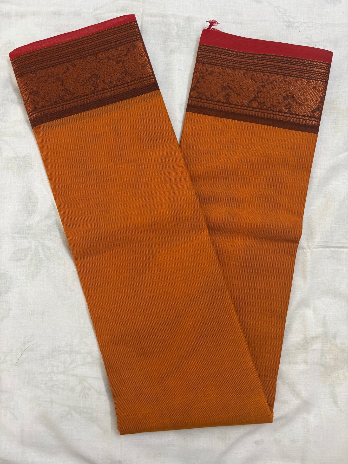 Chettinad cotton saree with Zari border
