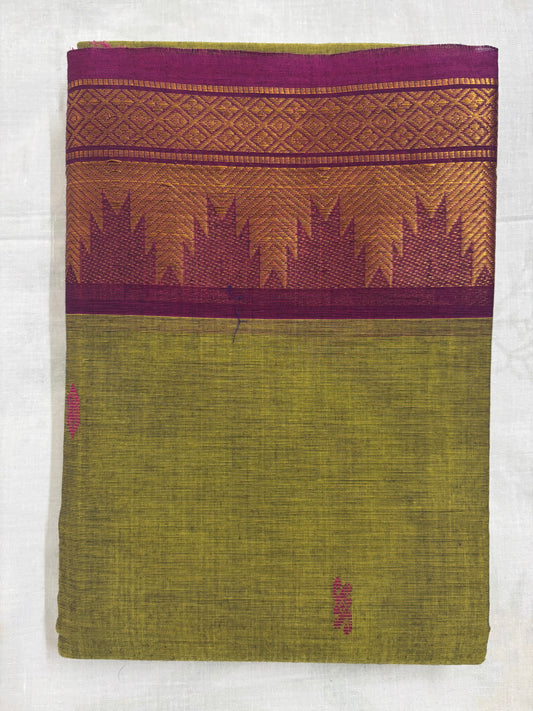 Kanchi cotton saree with Zari border