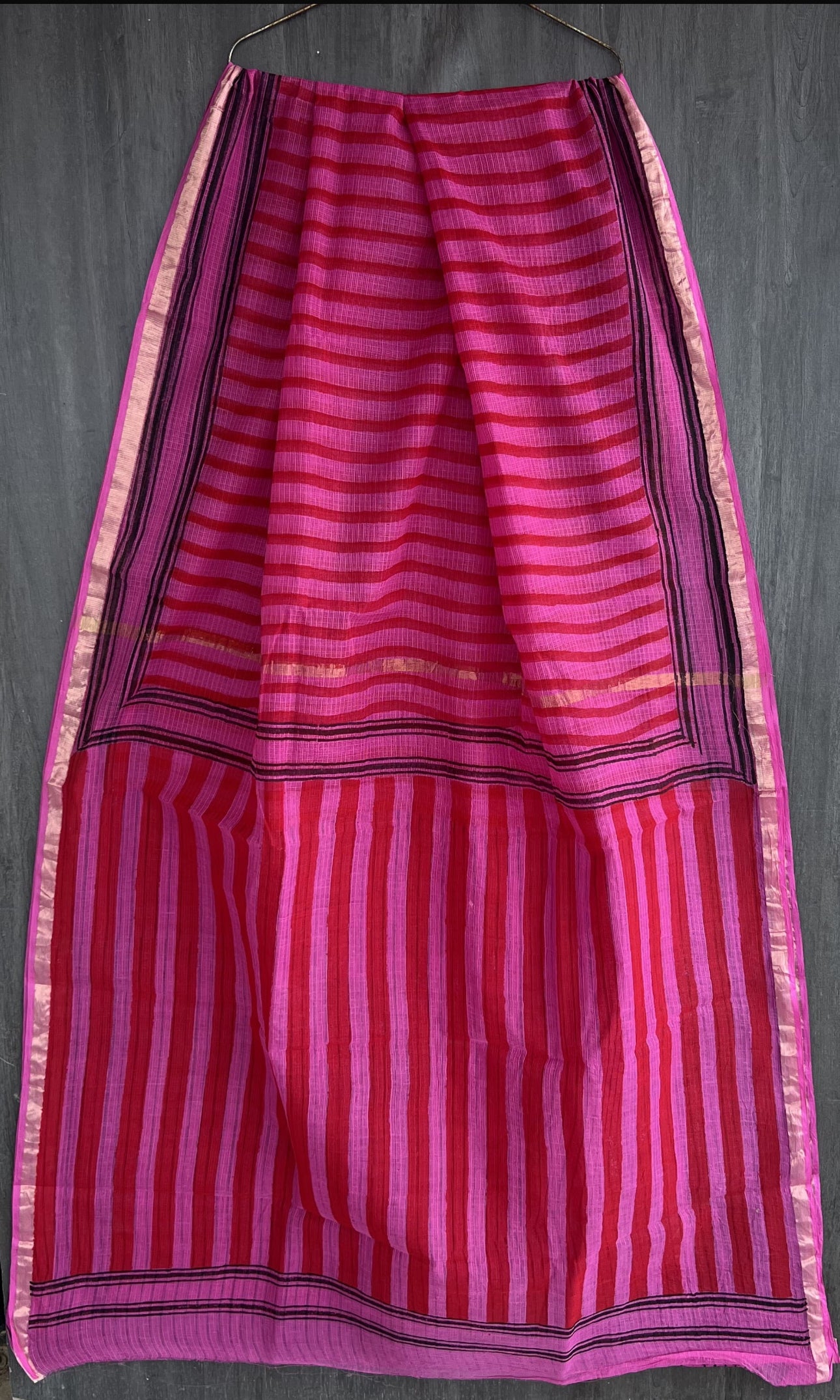 Bagru print Kota doria Saree