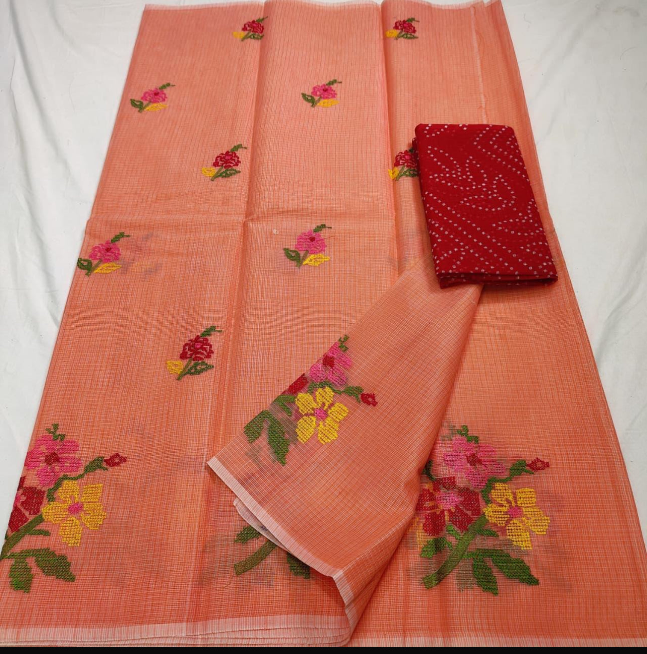 Embroidered Kota Saree