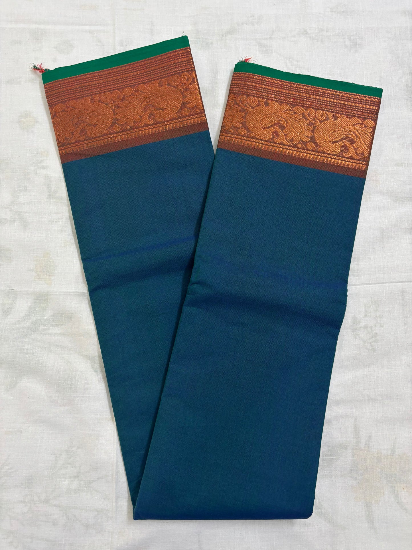 Chettinad cotton saree with Zari border