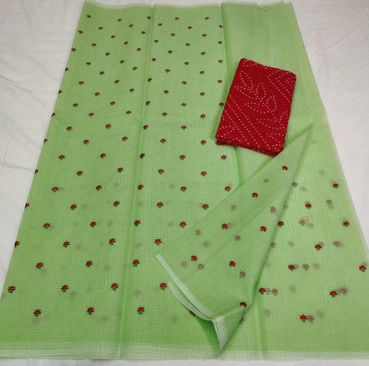 Embroidered Kota Saree